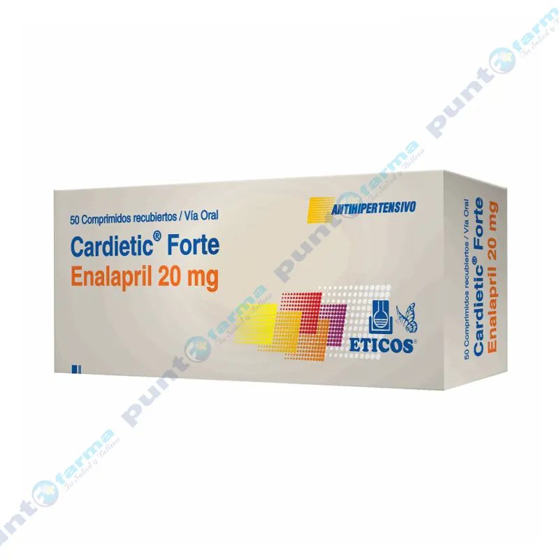 Cardietic Forte Enalapril 20 mg - Caja de 50 comprimidos
