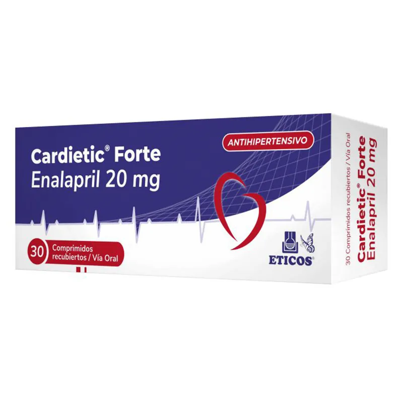 Cardietic Forte Enalapril 20mg- Caja de 30 Comprimidos