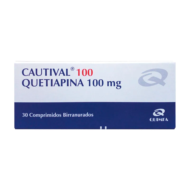 Cautival Quetiapina 100 mg - Contiene 30 Comprimidos Birranurados.