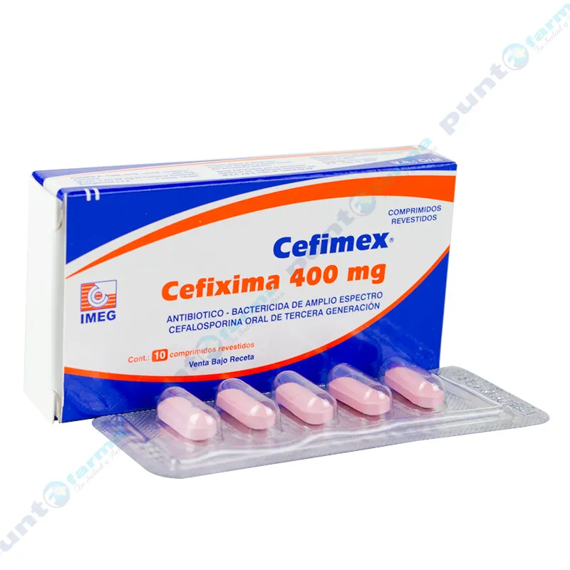 Cefimex Cefixima 400 mg - Cont. 10 comprimidos revestidos