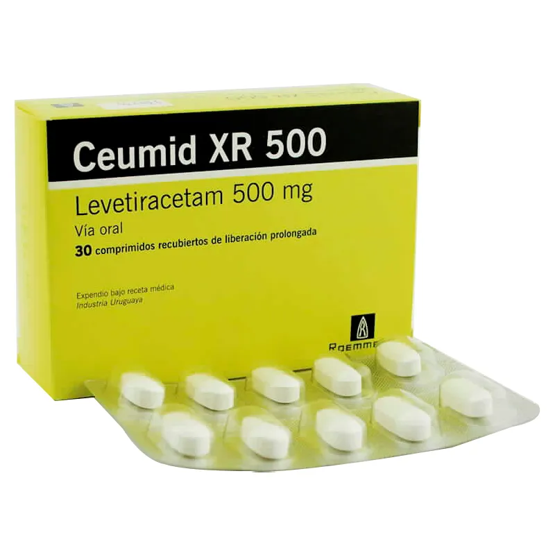 Ceumid XR 500 Levetiracetam - Caja de 30 comprimidos recubiertos de liberación prolongada