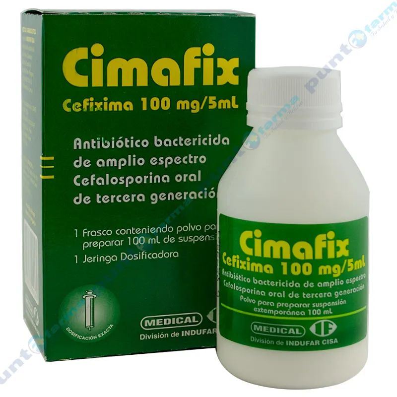 Cimafix Cefixima 100mg - 100 mL.