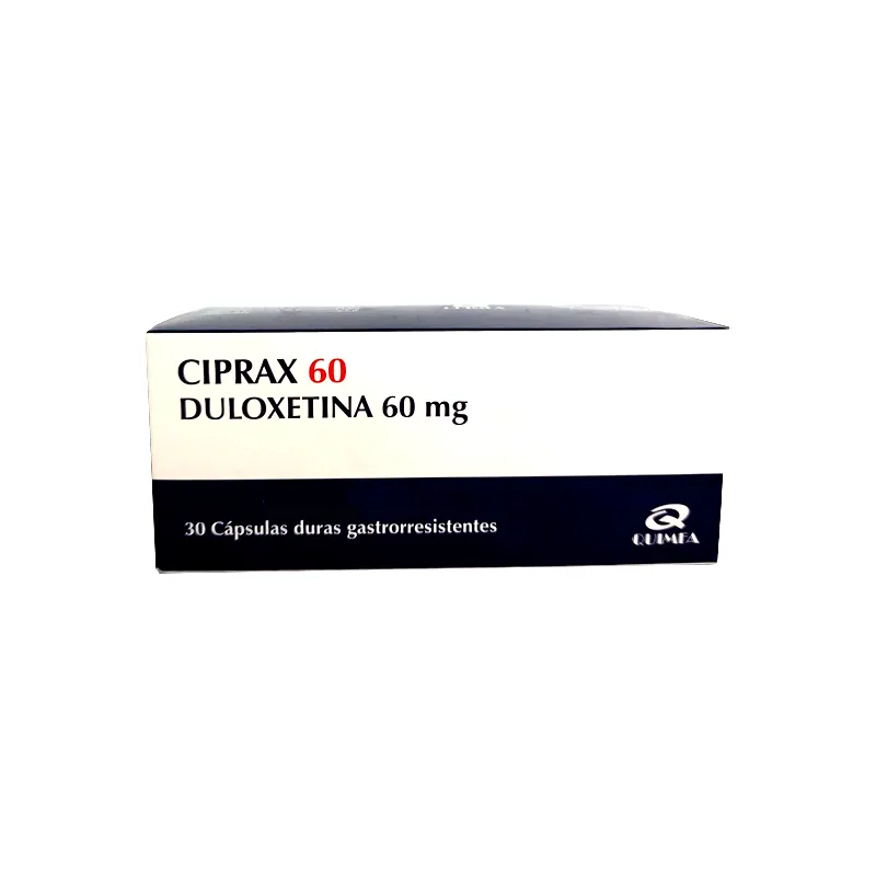 Ciprax 60 Duloxetina 60 mg - 30 Cápsulas Duras.