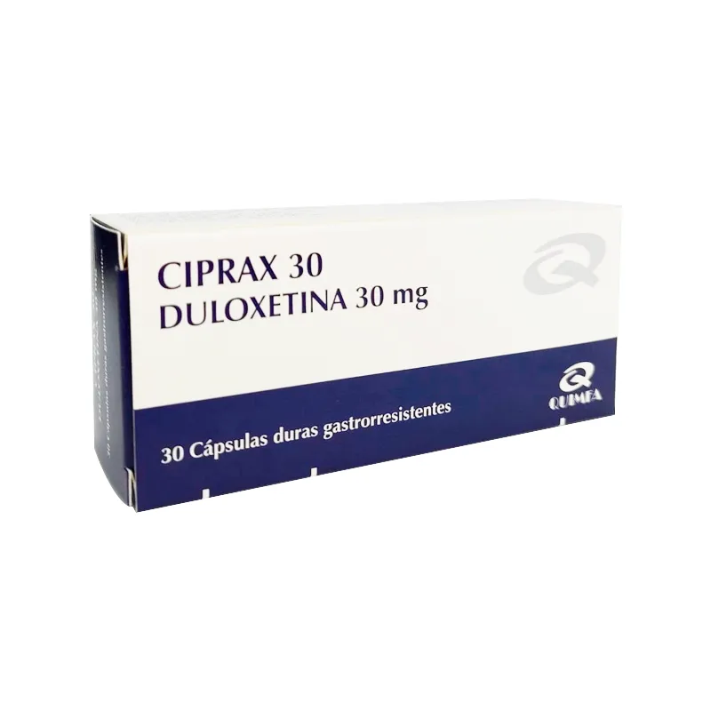 Ciprax Duloxetina 30 mg - Caja de 30 cápsulas duras gastrorresistentes