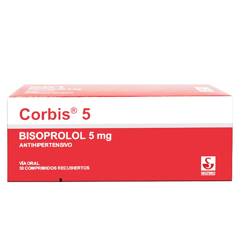 Corbis 5 Bisoprolol 5mg - Caja de 30 Comprimidos Recubiertos