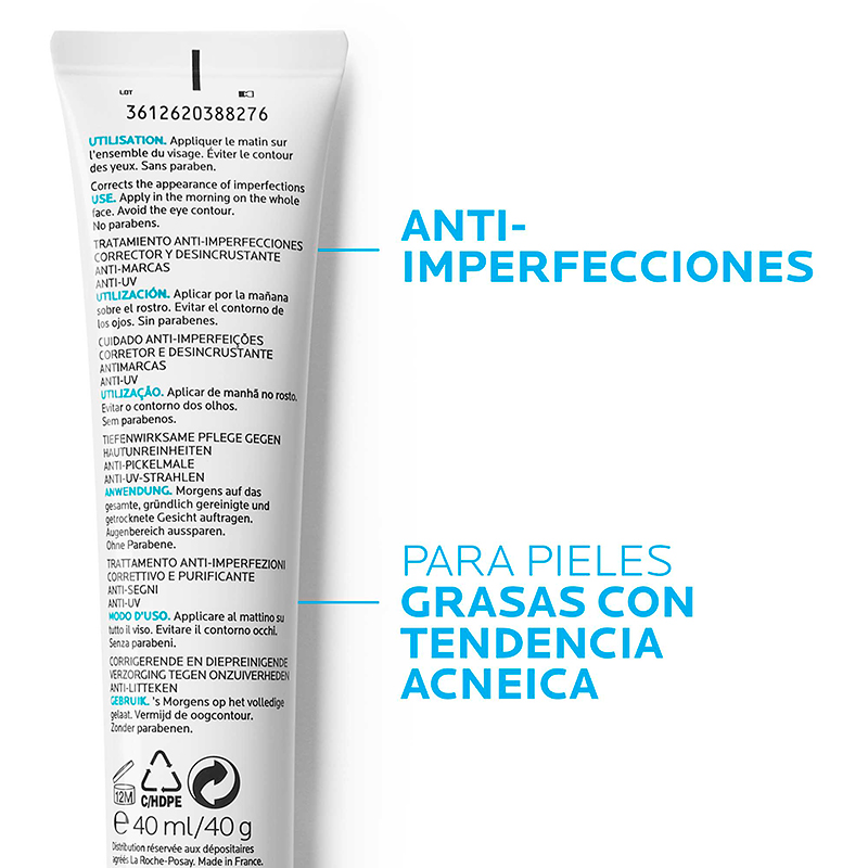 Corrector Effaclar Duo Spf 30 La Roche Posay 40 Ml Punto Farma 3703