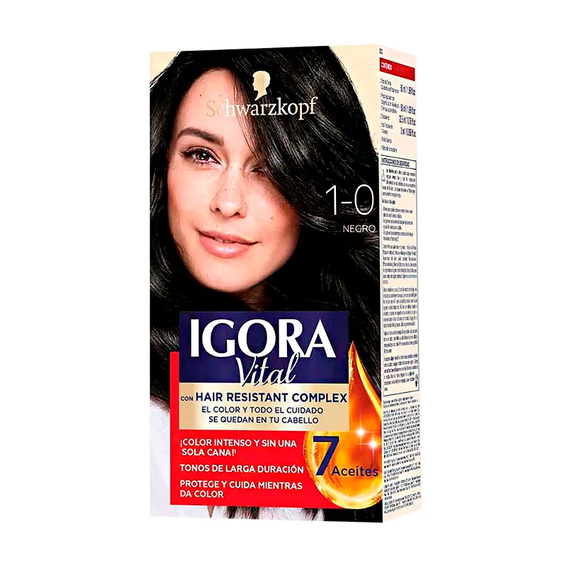 Crema Coloración Igora Vital 1-0 Negro