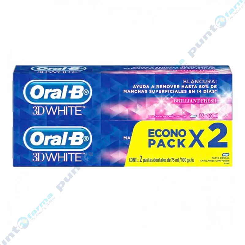 Crema Dental Oral-B 3D White - 100 gr Cont. 2 unidades