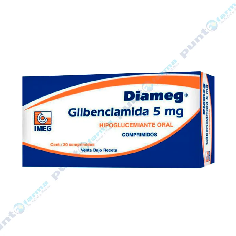 Diameg Glibenclamida 5 mg - Cont. 30 comprimidos