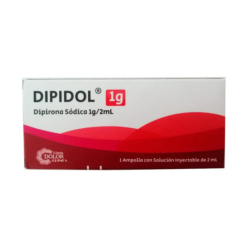 Dipidol Dipirona Sódica 1g - Contiene 1 ampolla de 2 mL