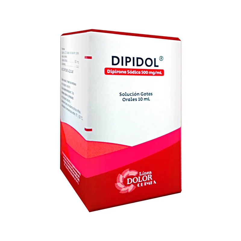 Dipidol Dipirona Sódica 500 mg - Solución Gotas Orales 10 mL.