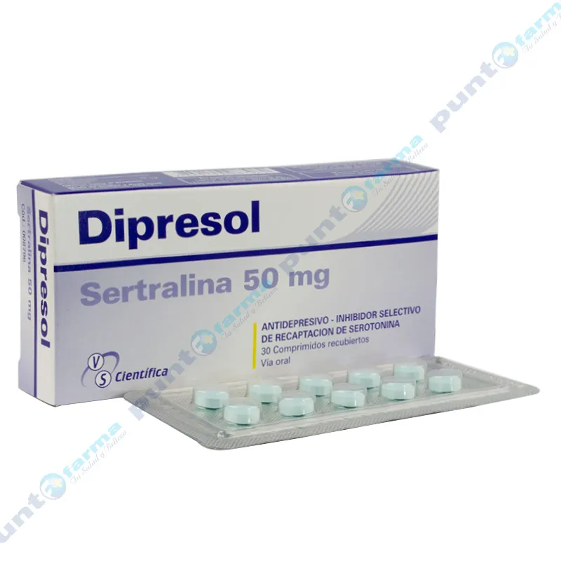 Dipresol Sertralina 50 mg  - Caja de 30 comprimidos