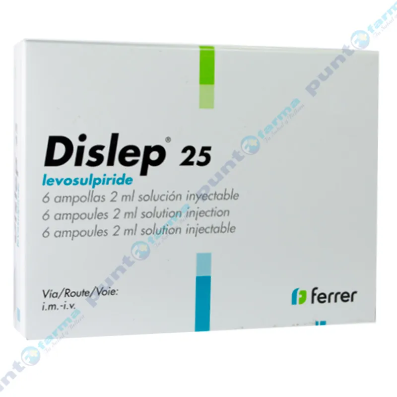 Dislep 25 Levosulpiride Solución inyectable - Cont. 6 ampollas 2mL