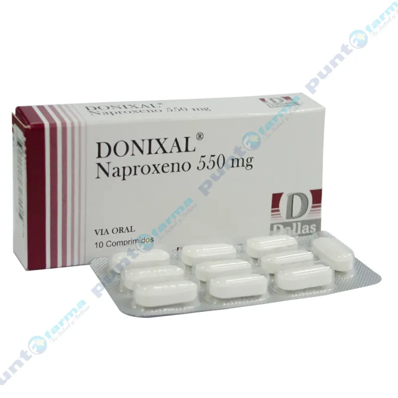 Donixal Naproxeno 550mg - Caja de 10 comprimidos.