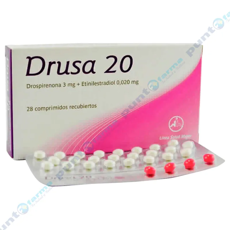 Drusa 20 Drospirenona 3 mg - Cont. 28 comprimidos recubiertos