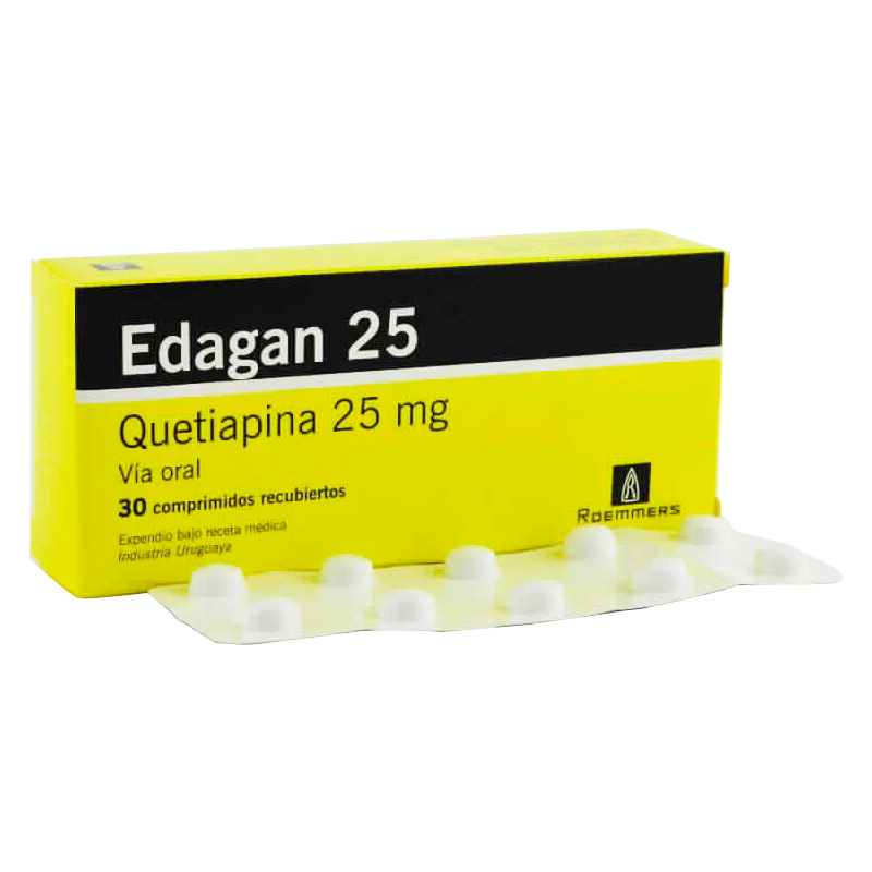 Edagan 25 Quetiapina 25mg - Cont. 30 comprimidos recubiertos | Punto Farma