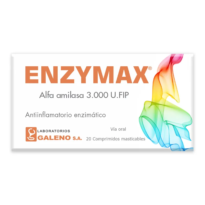 Enzymax Alfa Amilasa 3000 Galeno - Caja de 20 Comprimidos