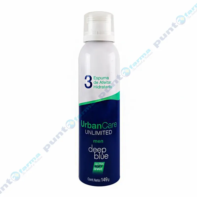 Espuma de Afeitar Hidratante Deep Blue UrbanCare Unlimited - 149 mL