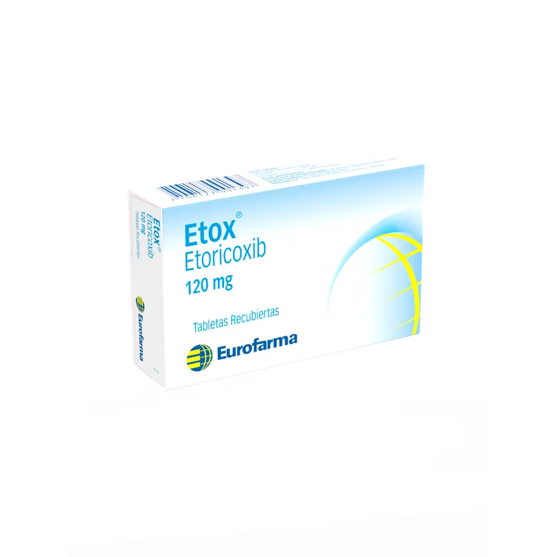 Etox Etoricoxib 120mg - Cont. 7 tabletas recubiertas
