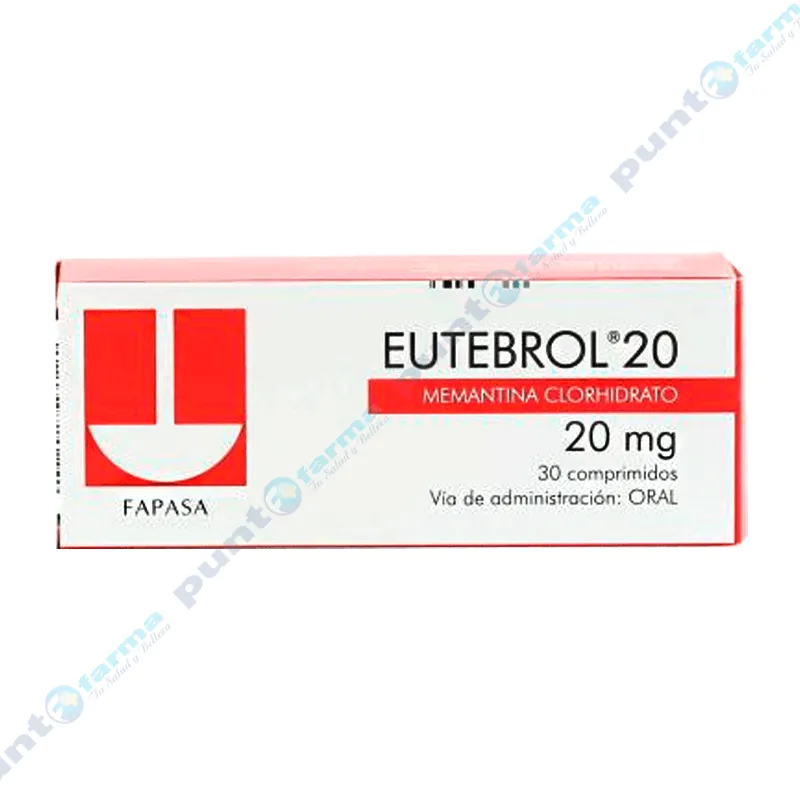 Eutebrol 20 Memantina Clorhidrato 20 mg - Caja de 30 comprimidos