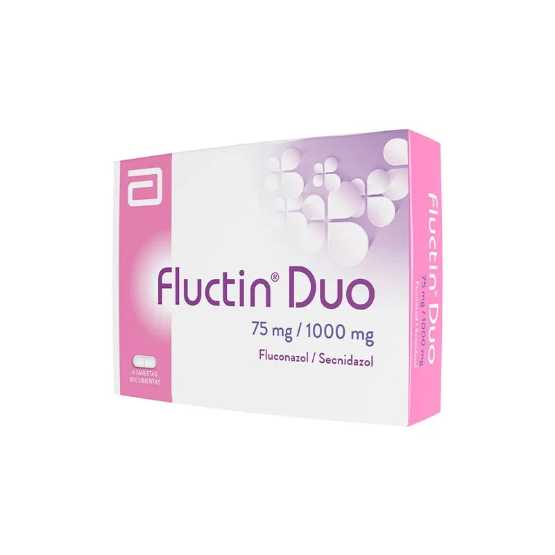 Fluctin Duo 75mg/1000mg Fluconazol Secnidazol - Cont. 4 Tabletas Recubiertas.