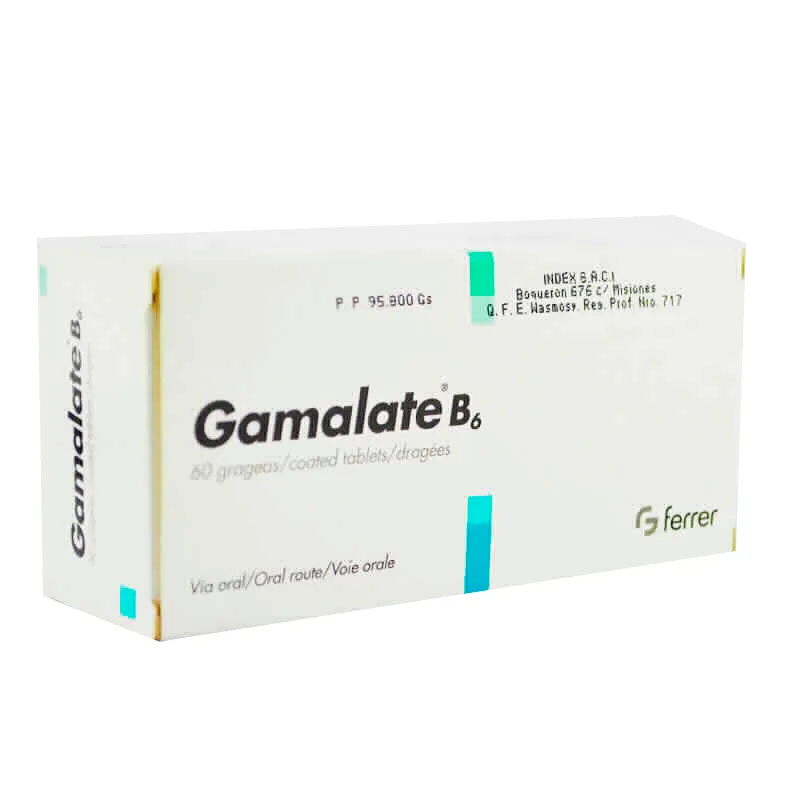 Gamalate B6 60 grageas - Caja de 60 comprimidos