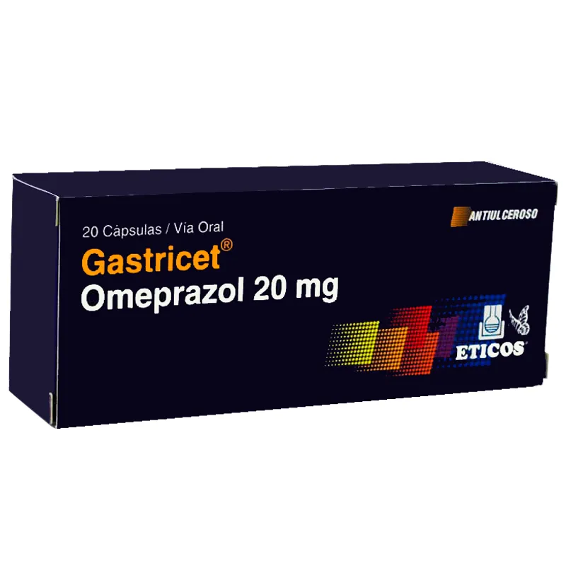 Gastricet Omeprazol 20 mg - Caja de 20 cápsulas