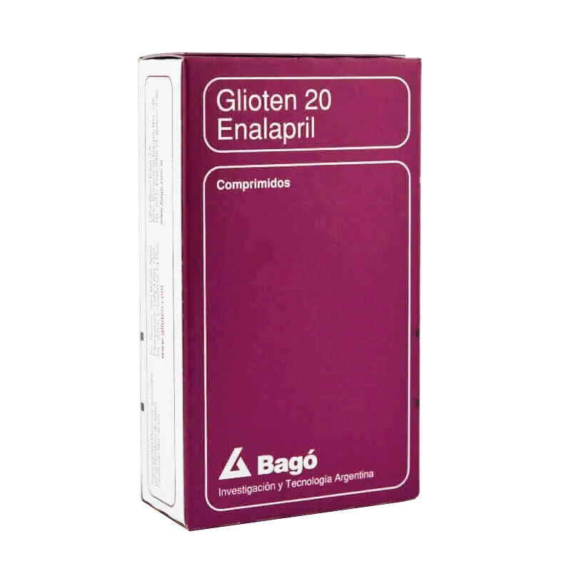 Glioten 20 - Enalapril - Caja con 30 comprimidos