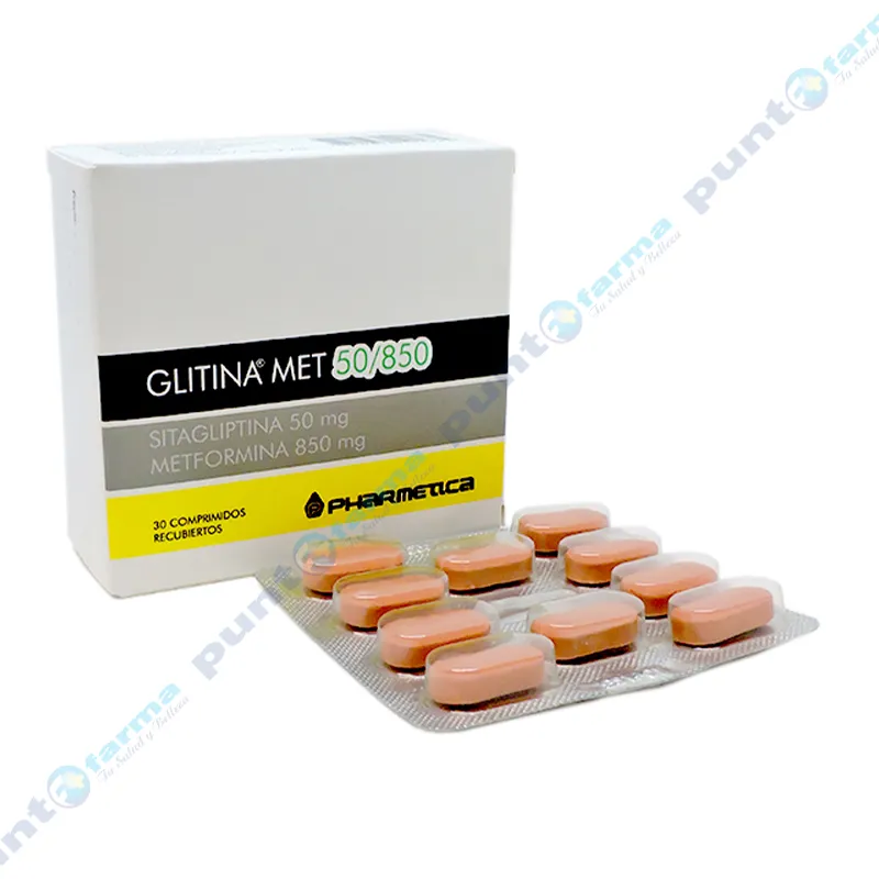 Glitina Met 50/850 - Cont. 30 comprimidos recubiertos