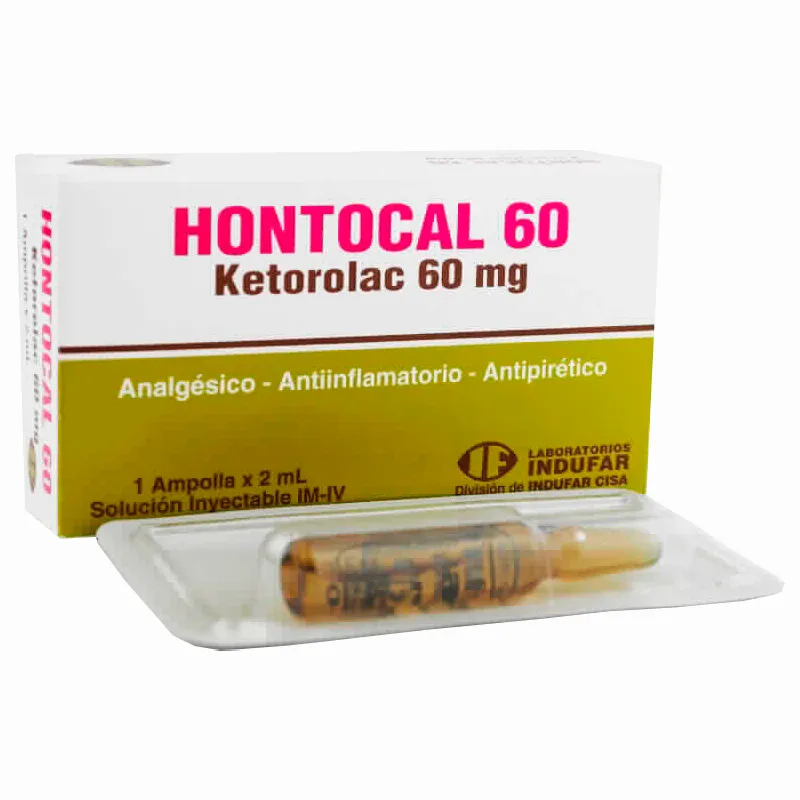 HONTOCAL Ketorolac 60 mg -  Inyectable por 1 ampolla