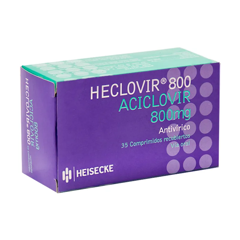 Heclovir 800 Aciclovir 800mg - Caja de 35 comprimidos recubiertos