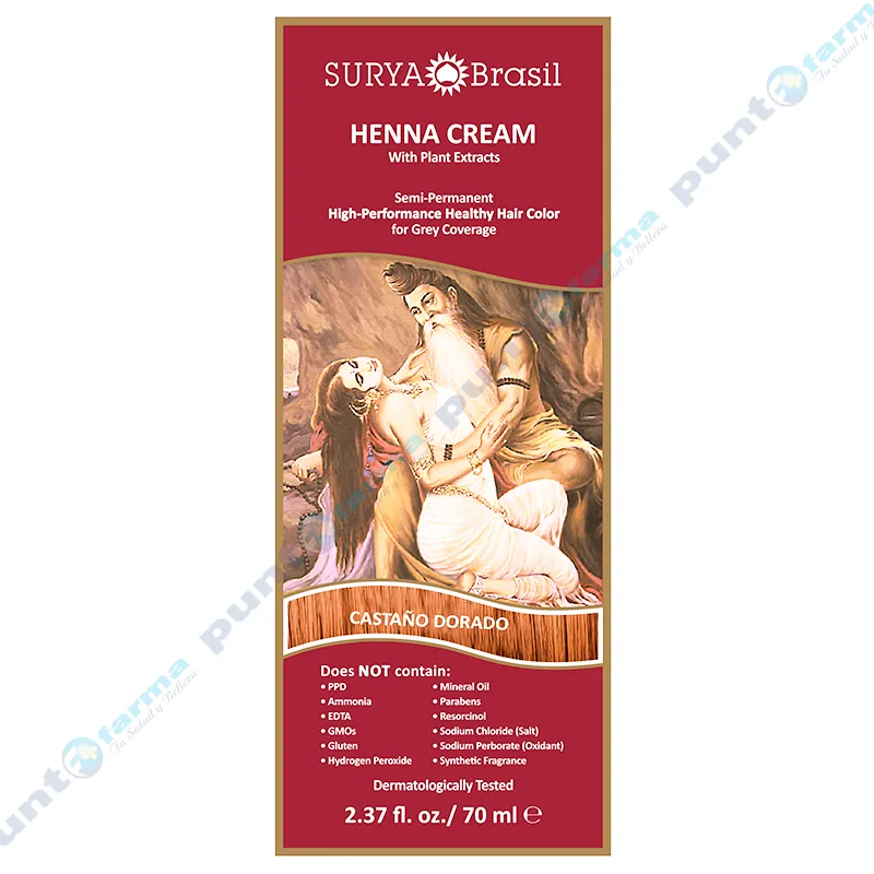 Henna Crema Castaño Dorado Surya - 70mL