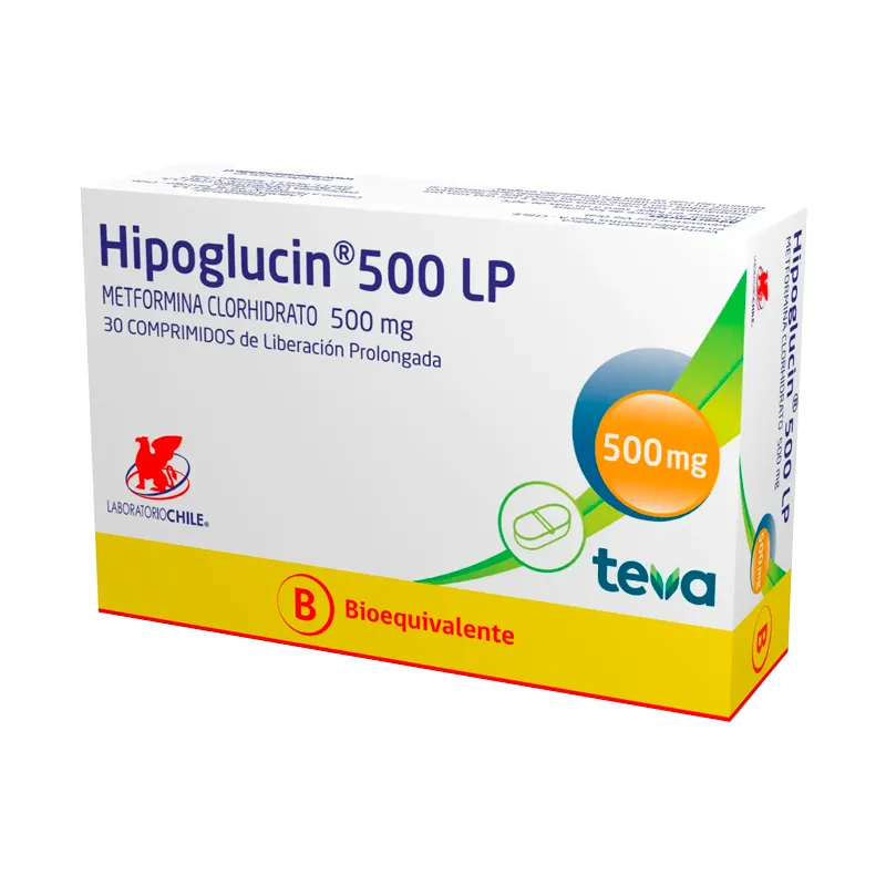 Hipoglucin 500 LP Metformina Clorhidrato 500 mg - Cont. 30 Comprimidos