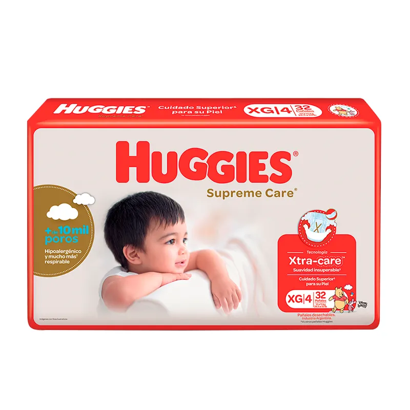 Huggies Supreme Care Jumbo XG - Contiene 32 unidades