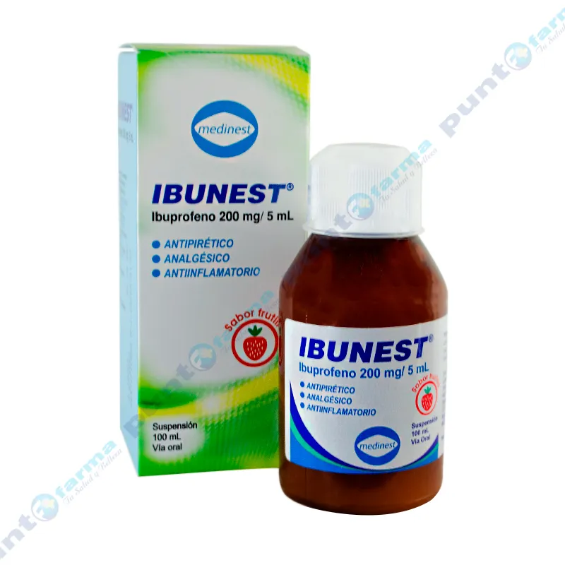 Ibunest Ibuprofeno 200 mg/5ml - Suspensión 100 mL