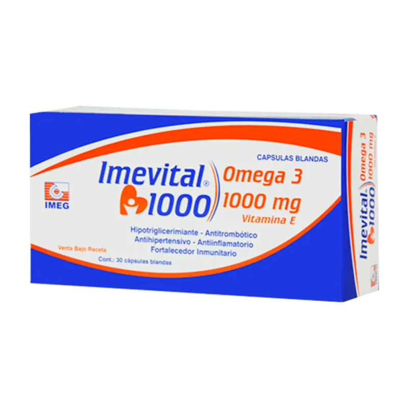 Imevital 1000 Omega 3 1000 mg - Cont. 30 cápsulas