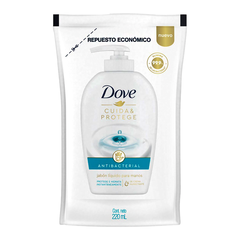 Jabón Líquido Para Las Manos Antibacterial Cuida Y Protege Dove 220 Ml Punto Farma 6371