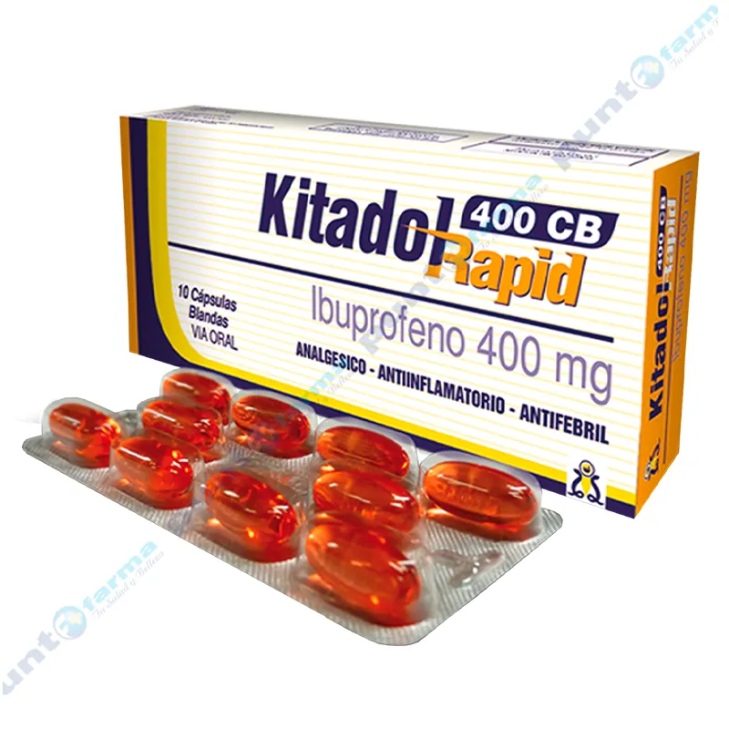 Kitadol Rapid Ibuprofeno 400 Cb - Caja de 10 cápsulas blandas
