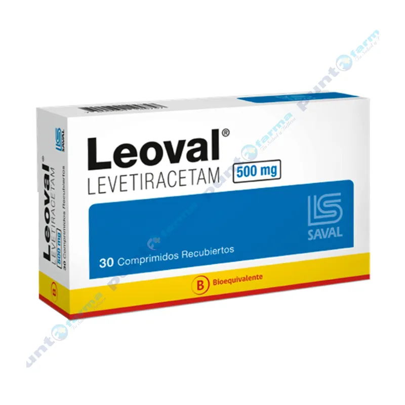 Leoval Levetiracetam 500 mg - Cont. 30 comprimidos recubiertos