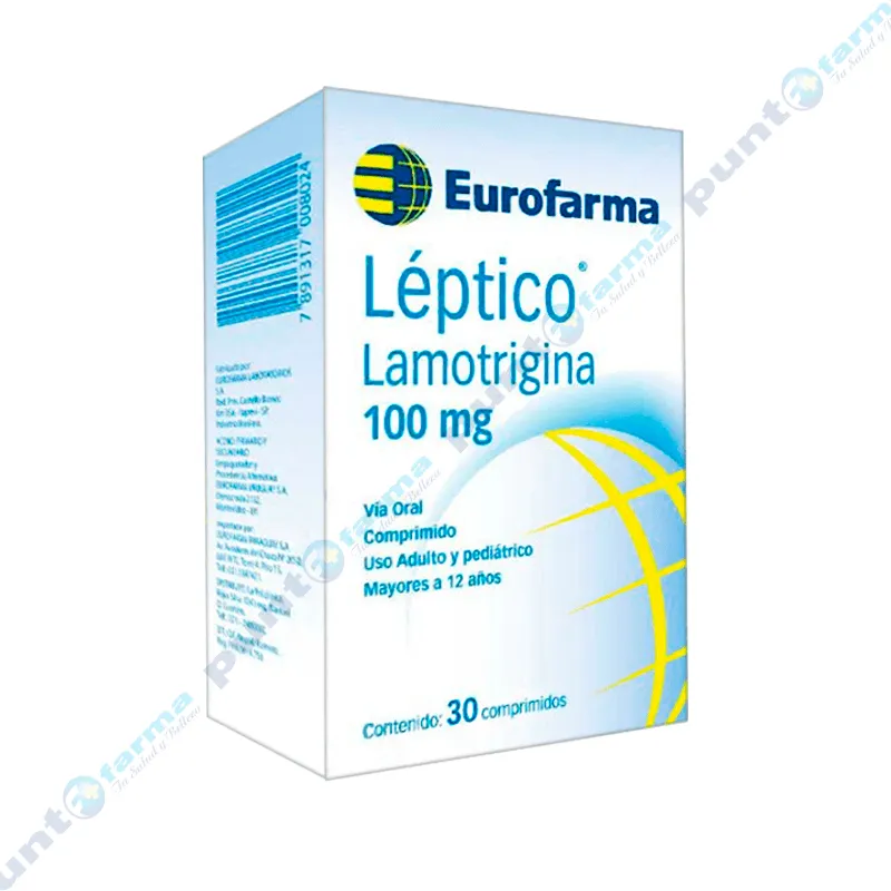 Léptico 100 mg Lamotrigina 100 mg - Caja de 30 comprimidos