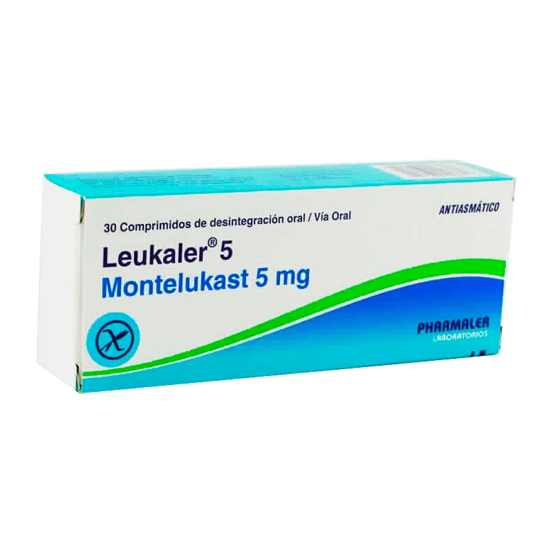 Leukaler 5 Montelukast 5 mg - Caja con 30 comprimidos de desintegración oral