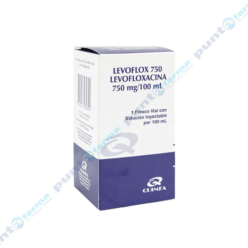 Levoflox 750 Levofloxacina Solución Inyectable - 100mL.
