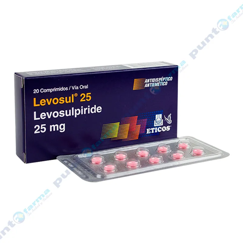 Levosul 25 Levosulpiride 25mg - Cont. 20 comprimidos