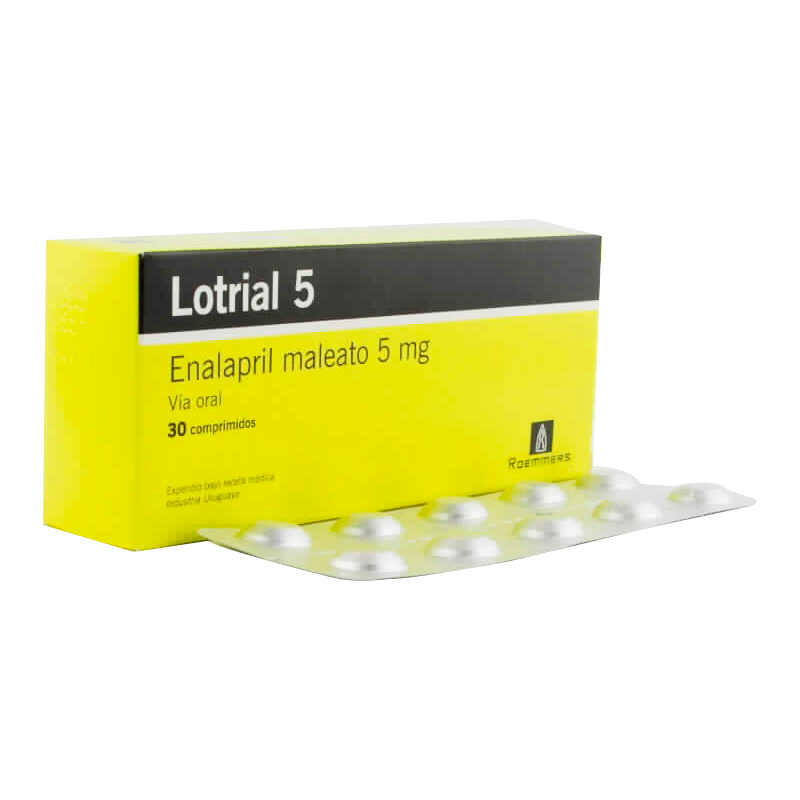 Lotrial 5 Enalapril Maleato 5 Mg Caja 30 Comprimidos Punto Farma 8886