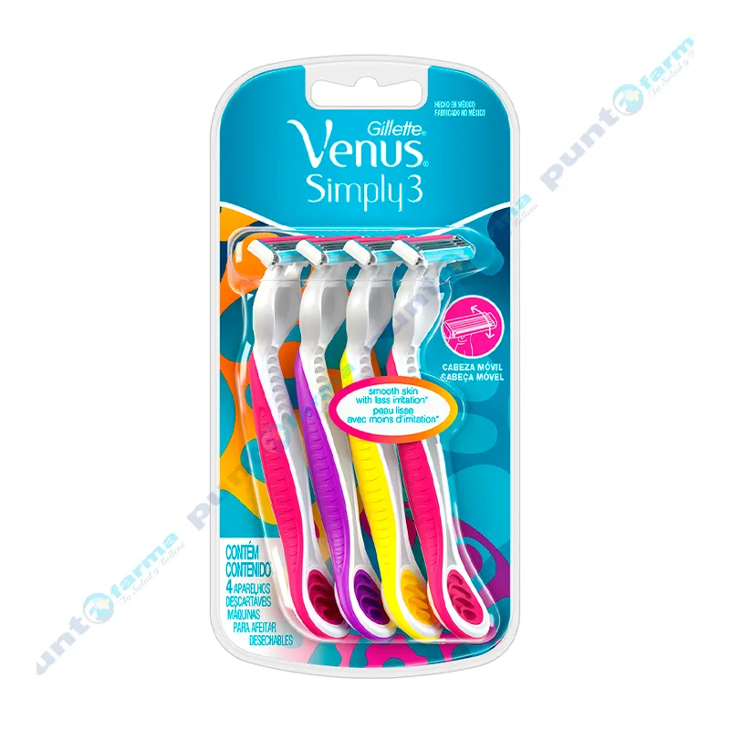 Maquinas Depiladoras Venus Simply Gillette - Cont. 4 unidades