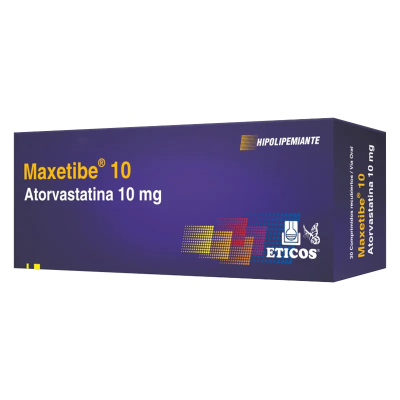 Maxetibe 10 Atorvastatina 10 mg - Cont. 30 comprimidos recubiertos