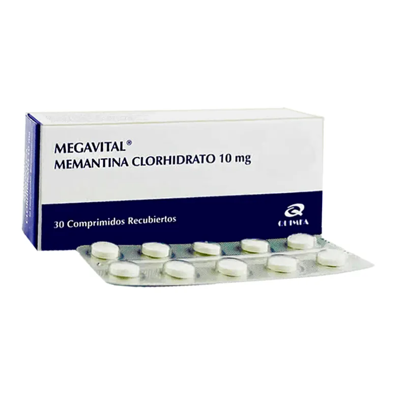 Megavital Memantina Clorhidrato 10 mg - Contenido de 30 comprimidos recubiertos