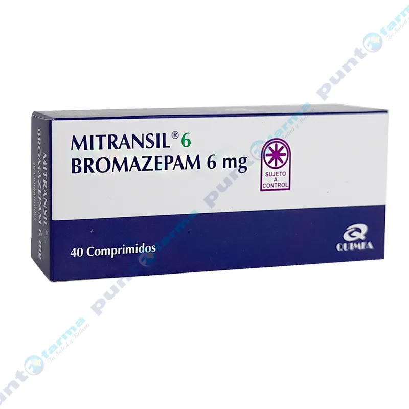Mitransil 6 mg Bromazepam - Caja de 40 comprimidos