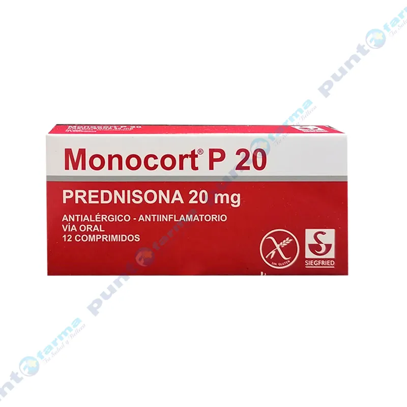 Monocort P 20 Prednisona 20 mg - Cont. 12 comprimidos