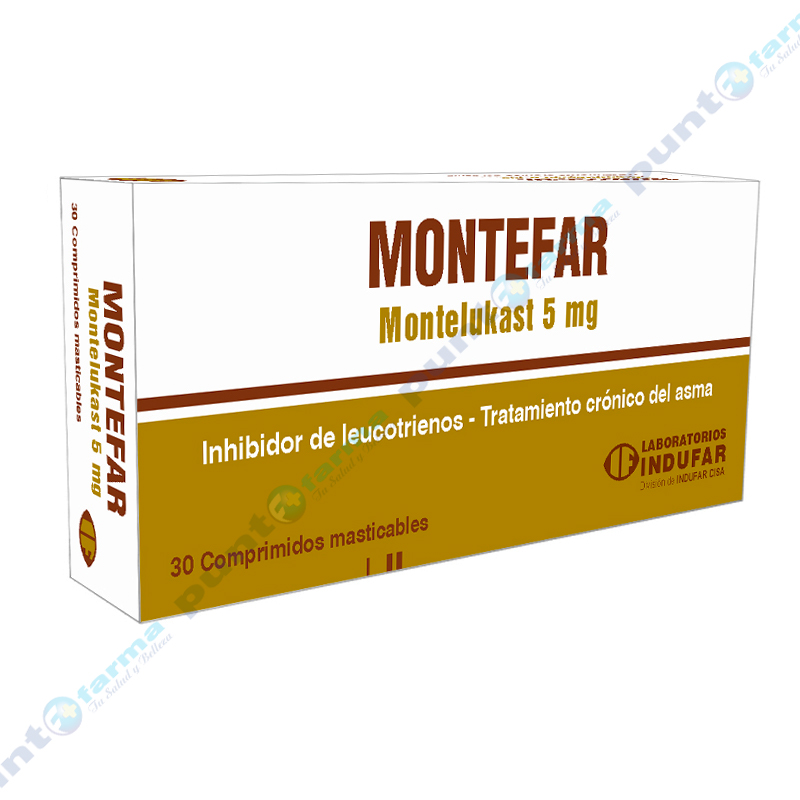 Montefar Montelukast 5 Mg - Cont. 30 Comprimidos Masticables | Punto Farma